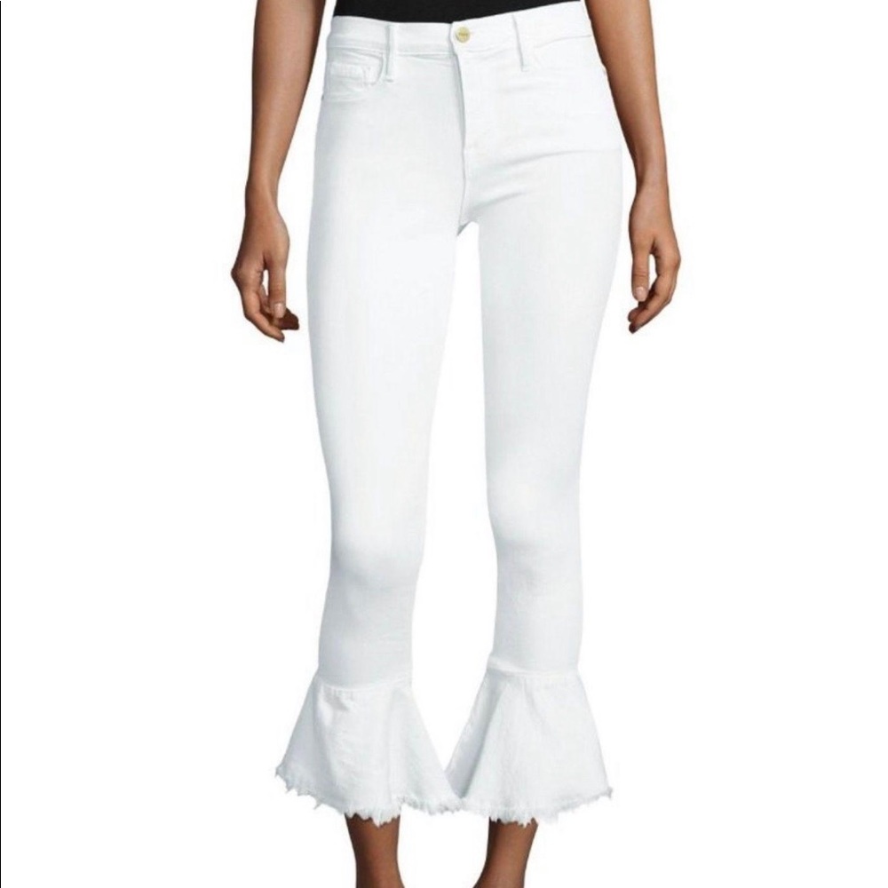 Frame Denim Le Skinny white jeans